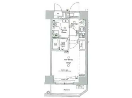 XEBEC池上(1K/4階)の間取り写真