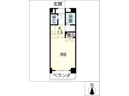エクセル塩釜III(1K/4階)の間取り写真