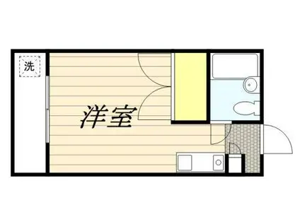 スカイコート立川第3(ワンルーム/1階)の間取り写真