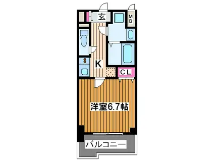 S-RESIDENCE NAMBA VIALE(1K/4階)の間取り写真