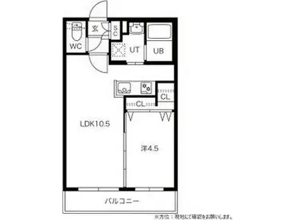 GARE千歳 (1LDK/4階)の間取り写真