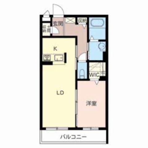 サザンクロスII(1LDK/1階)の間取り写真