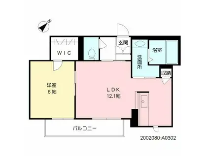 クレールガーデン小山(1LDK/3階)の間取り写真