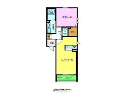 シャーメゾンSHINO(1LDK/1階)の間取り写真