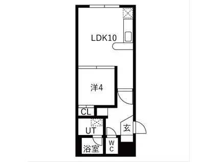 カピテーヌ円山(1LDK/3階)の間取り写真