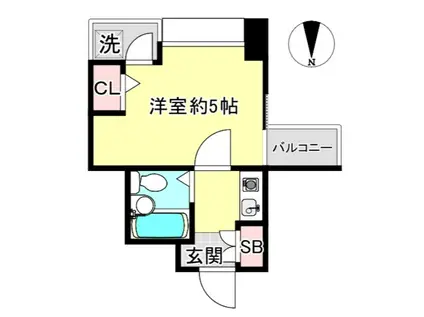 ドール甲子園口(1K/6階)の間取り写真