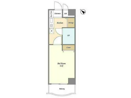 コスモリード溝の口(1K/2階)の間取り写真