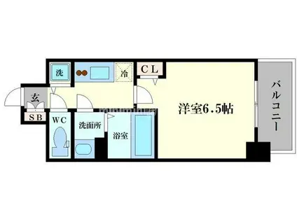 アドバンス大阪バレンシア(1K/7階)の間取り写真