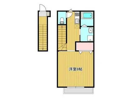 HELIOS(1K/2階)の間取り写真