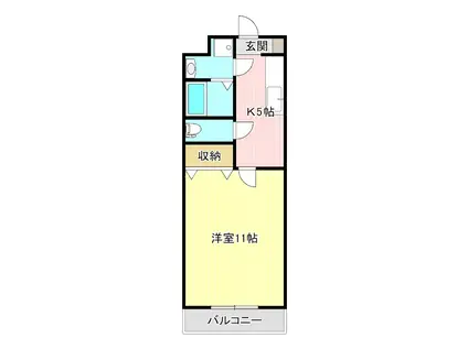 マスカット・G(1DK/2階)の間取り写真