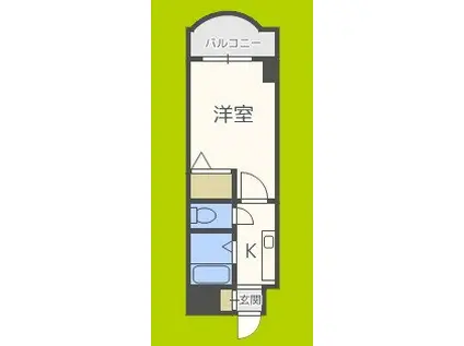 ノルデンハイム淡路(1K/5階)の間取り写真