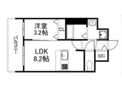 プレサンスTHE KYOTO 新町通(1LDK/9階)の間取り写真