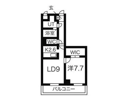 セントクレール元町(1LDK/4階)の間取り写真
