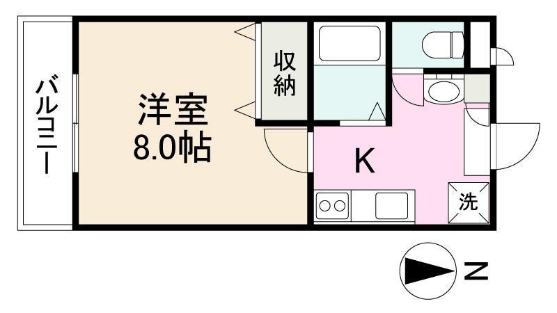 LEGACYI(1K/3階)の間取り写真