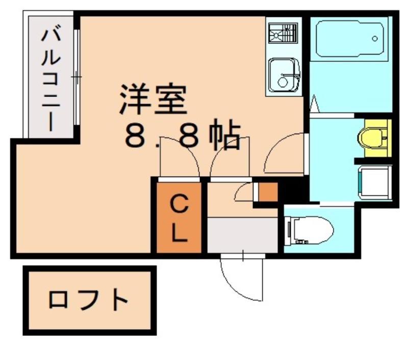 CLAN ONE(ワンルーム/1階)の間取り写真