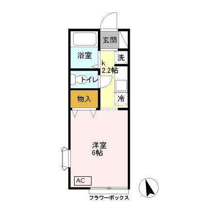 セジュールレジデンス(1K/1階)の間取り写真