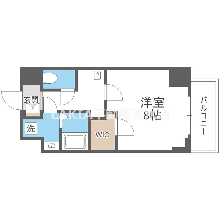 SPコート大阪城東(1K/6階)の間取り写真