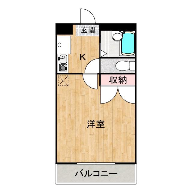 サンルーチェHARA(1K/2階)の間取り写真