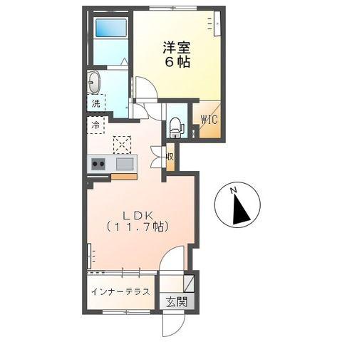 リエリス(1LDK/1階)の間取り写真