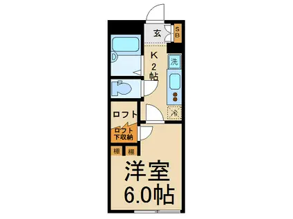 メルヴェイユー(1K/1階)の間取り写真