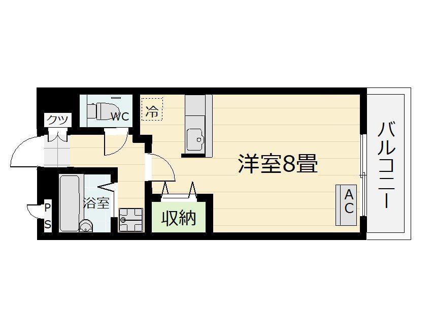 小松原レジデンス(ワンルーム/7階)の間取り写真