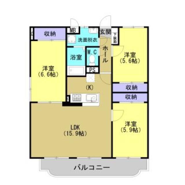 センチュリーIII(3LDK/3階)の間取り写真
