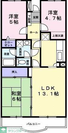 KSツインボヌールII(3LDK/2階)の間取り写真