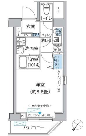 FIORE KOMAGOME(1K/1階)の間取り写真