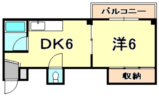 みやマンション(1DK/3階)の間取り写真