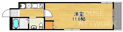 ブライトハイムD棟(1K/3階)の間取り写真