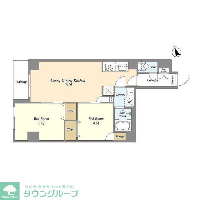 アルファコート町屋(2LDK/3階)の間取り写真