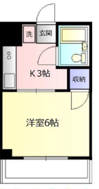 ヒルズ中村橋(1K/2階)の間取り写真