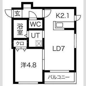エキマエ47(1LDK/3階)の間取り写真
