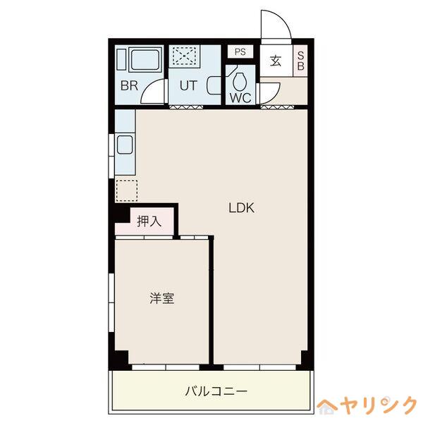 サンヴィラキヨス(1LDK/3階)の間取り写真