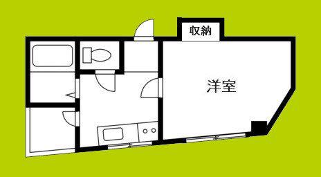パークハイツエルパティオ(1K/4階)の間取り写真