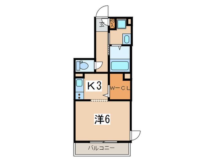 リマージュ(1K/1階)の間取り写真
