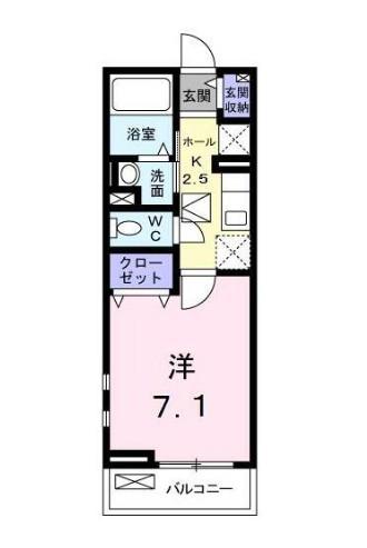 フィネス(1K/2階)の間取り写真