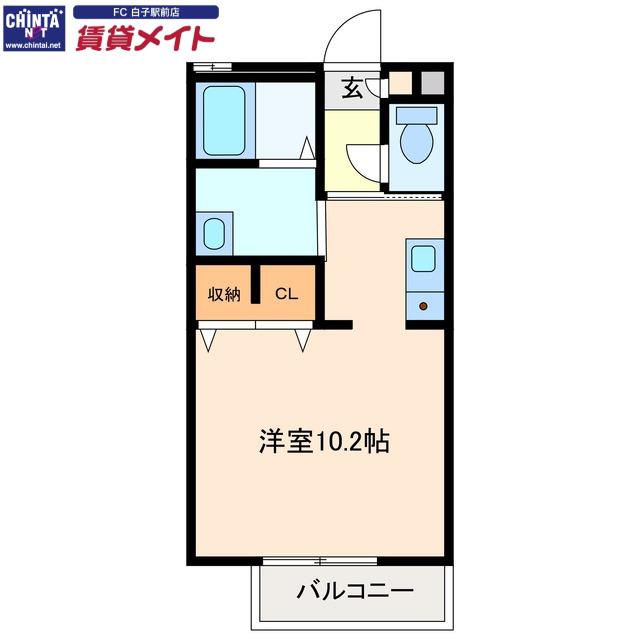 ST. CRADLE SERA(ワンルーム/2階)の間取り写真