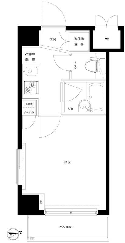 ルーブル北新宿(1K/5階)の間取り写真