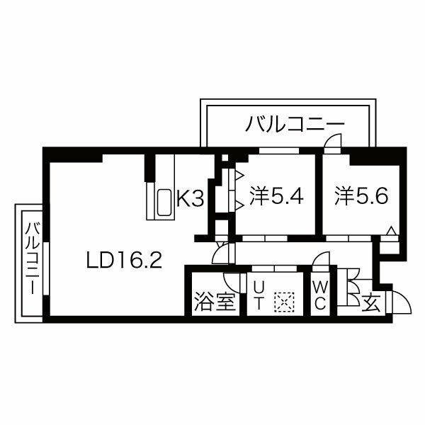 LINEAR STYLE (2LDK/5階)の間取り写真