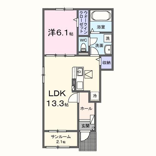 ル・クレール(1LDK/1階)の間取り写真