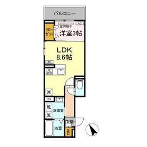 ルナジア(1LDK/3階)の間取り写真