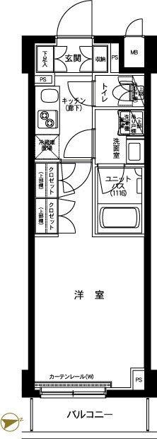 ルーブル大島弐番館(1K/3階)の間取り写真
