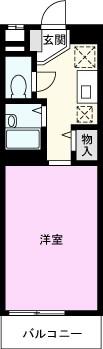 クレセントハイム(1K/1階)の間取り写真