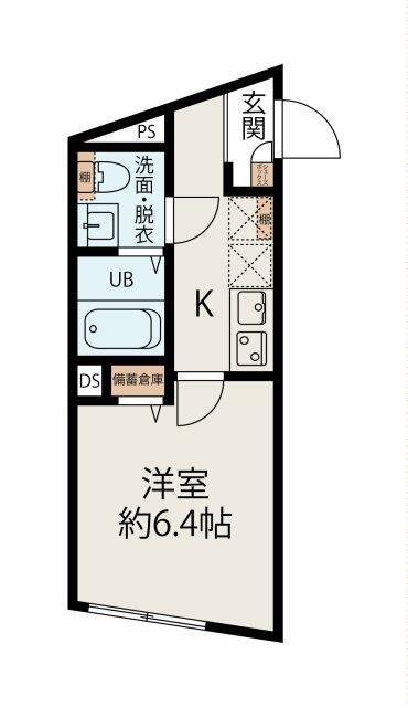 MEGURO EDGE (1K/4階)の間取り写真