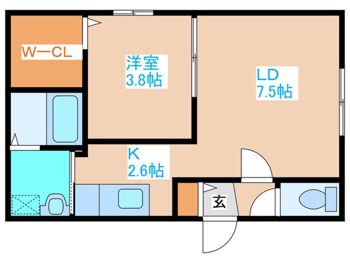 HILLS SAPPOROIII(1LDK/3階)の間取り写真
