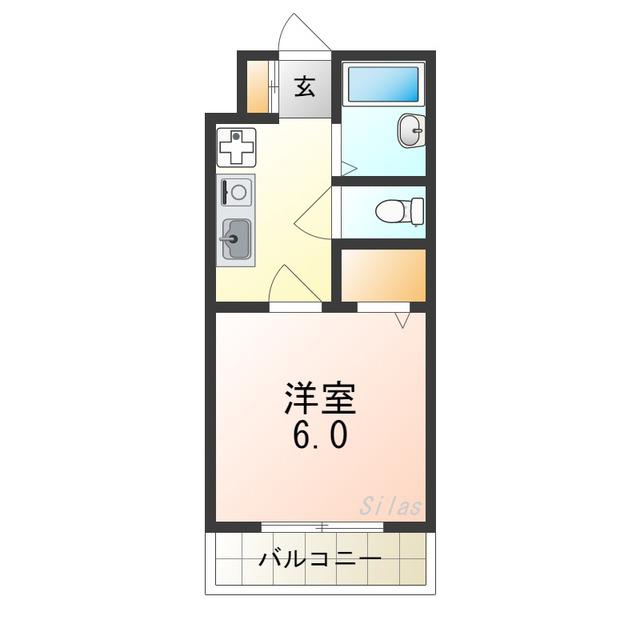 ヴィラージュ窪田(1K/2階)の間取り写真