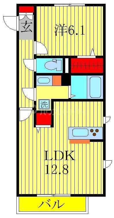 クレアI(1LDK/3階)の間取り写真