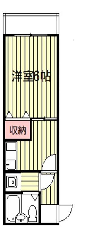 ライジングパレス(1K/2階)の間取り写真