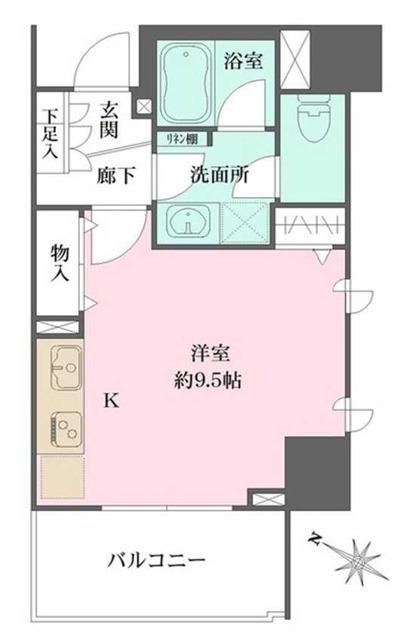ダイナシティ王子(ワンルーム/3階)の間取り写真